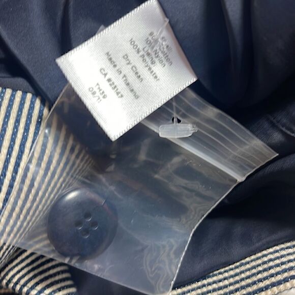 Talbots Jacket Womens size 8 the jackie fit Blazer  striped button Up preppy New - Picture 9 of 9